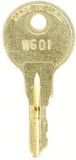 EasyKeys Office Depot W601 file cabinet replacement keys front view spare keys