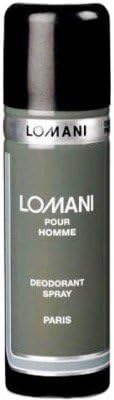 Lomani Pour Homme Deodorant Spray front view aerosol canister
