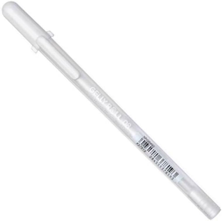 Sakura Gelly Roll Basics White Pen front view art supply