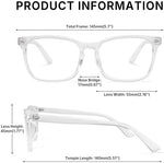 Pro Acme minimalist clear glasses on a display stand