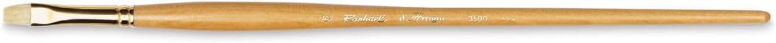 Raphael white bristle flat brush packaging shot