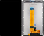Rear view of the replacement screen folder for Samsung Tab A7 Lite revealing the flexible printed circuit connection cables.