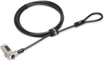 Side angle of the slim profile lock head connected to a laptop showing clear access to adjacent device ports.