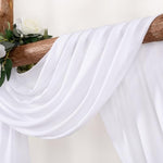 Close up view of the premium soft polyester chiffon material with finished edges