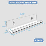 Transparent minimalist CD rack and picture frame organizer setup