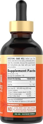 Carlyle Hemp Seed Oil nutritional label and supplement facts