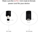 IMIYORE heavy duty 18AWG power cable dual pack layout illustrating the two pieces included.