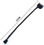 YiKaiEn 27cm internal computer power cable adapter laid flat to show full length and flexibility.
