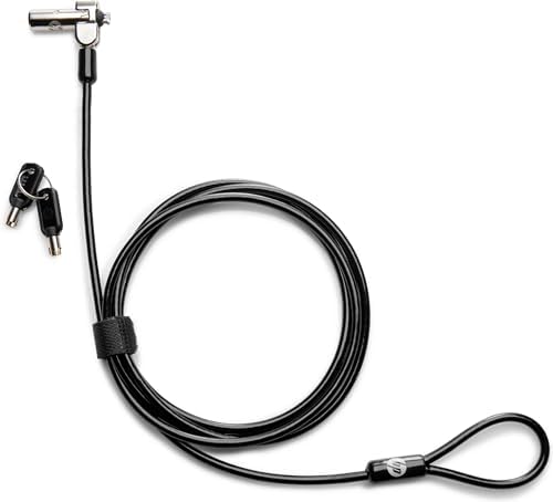 HP laptop security lock showing the heavy duty galvanized steel loop