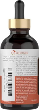 Close up of Carlyle Liquid Iodine label showing 150 microgram dosage