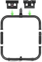 LANZYKU premium battery distribution plate demonstrating the hotswap setup for continuous video shooting workflows