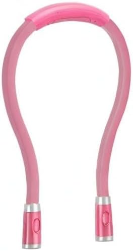 Complete packaging of the authentic Betensh pink rechargeable neck light with charging cable.