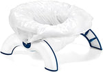 OXO Tot replacement bags being attached to travel potty