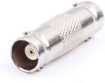 AIMHDUTY BNC female coupler adapters showing the interior gold plated contacts for premium surveillance video signal clarity