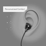 Panasonic RP-HJE120-K wired earbuds showing the cable length