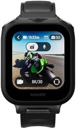Insta360 action camera wireless remote controller with gray windscreen microphone