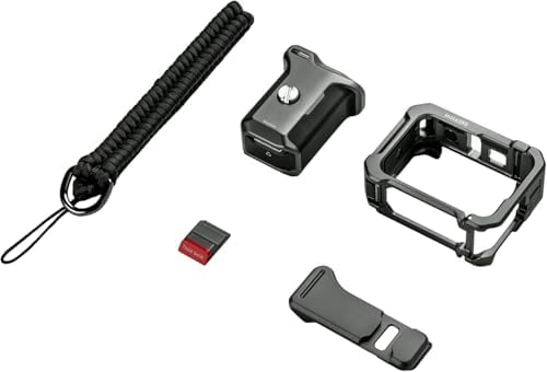 Side profile of the Insta360 action camera utility frame with integrated universal mounting points