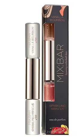 Mix:Bar Sparkling Hibiscus and Vanilla Bourbon rollerball front view bottle