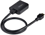 StarTech 4K 60Hz 1 in 2 out adapter showcasing the reset button used for easy EDID troubleshooting.