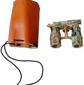 Genius Antique Handicrafts classic collectible binoculars stored securely inside the protective premium leather case