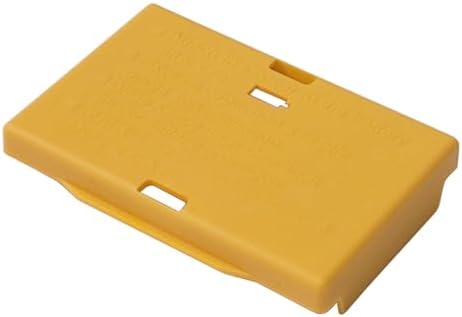 Close up view of the internal contact alignment ridges on a yellow protective battery sheath