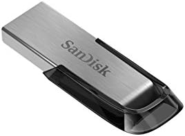 SanDisk 128GB metal pen drive angled to display the durable capless design loop