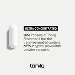 Toniiq Ultra High Potency Resveratrol 1000mg packaging details