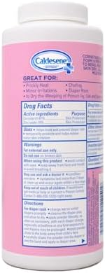 Back of Caldesene medicated powder showing active ingredients