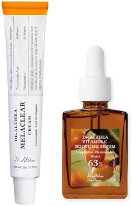 Dr.Althea Dark Spot Duo Vitamin C Boosting Serum and Melaclear Cream packaging front view hyperpigmentation treatment