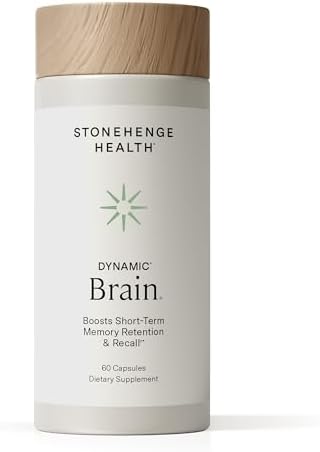Stonehenge Health Dynamic Brain supplement packaging showing the BacoMind Bacopa ingredient callout.