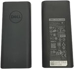 Full packaging contents of the Dell sixty-five watt USB-C power brick with the wall connection cable