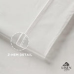 Linen Home premium cooling flat sheet neatly folded showing its smooth matte texture