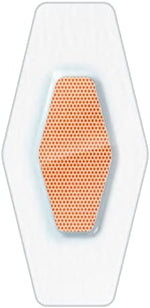 Water droplets rolling off the waterproof bandage surface to show durability.