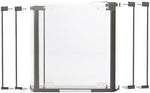 Close up look at the slate gray finish of the authentic USA imported child proofing gate extension bars