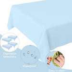 Pastel blue plastic tablecloths for birthday party decoration