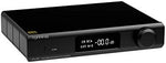 KGUSS Topping PRE90 high resolution balanced audio preamplifier showing clear OLED display panel screen.