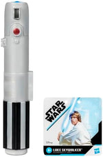 Authentic Star Wars blue lightsaber toy in retracted position
