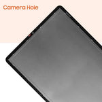 Close up view of the touch digitizer glass edge on the black SRJTEK replacement display panel.