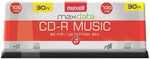 Maxell 30 pack music recordable compact discs angled storage presentation