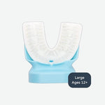 Side view of Willo Opticlean automated brush head showing angled bristles.
