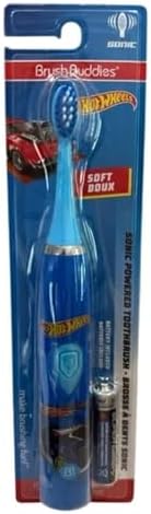 Brush Buddies Hot Wheels toothbrush packaging showing imported USA quality.
