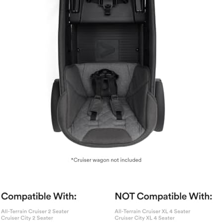 Veer padded wagon seat showcasing the five point safety harness setup