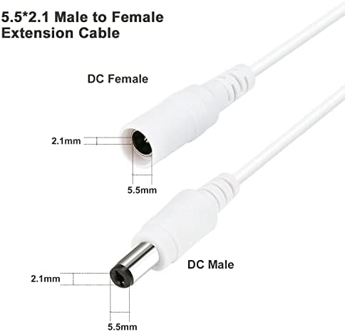 WildHD security camera power accessory highlighting the female jack input connection