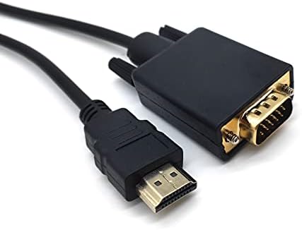 HDMI to VGA Adapter Cable, Haokiang 6ft/1.8m Gold-plated 1080P HDMI Male to VGA Male Active Video Converter Cord Support Notebook PC DVD Player Laptop HDTV to D-SUB HD 15 Pin VGA Monitors Projector - Image 4