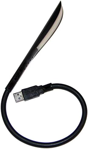 i2 Gear flexible gooseneck book light bent at an angle to demonstrate adjustable positioning functionality.