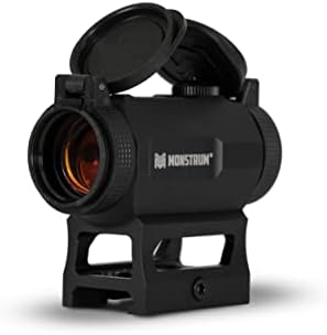 Monstrum protective lens covers snapped closed on tactical optic
