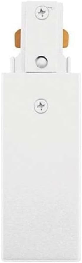 Juno lighting r38wh end feed connector front view white track accessory
