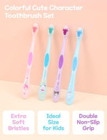 Soft bristle kids toothbrush with blue Cinnamoroll character non-slip handle