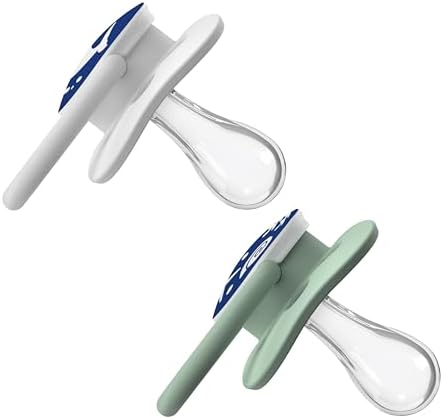 Dr Brown's Natural Flow Baby,Infant Silicone Dr. Brown's Advantage Pacifiers, Stage 1, Glow in The Dark, Pack of 2, Blue, Birth+ to 6M - Image 3