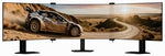 ZGRG Space standard version optical lenses blending the borders of a triple display configuration.